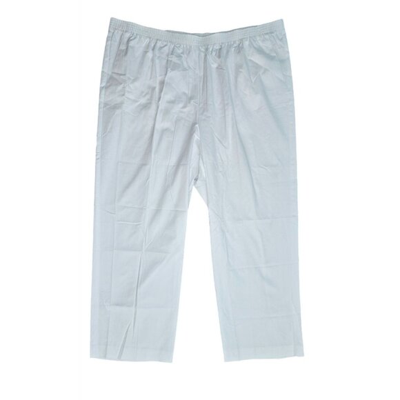 Alfred Dunner Womens White Proportioned Short Pants 20W Cool Vibrations TN Cotto - Picture 1 of 6